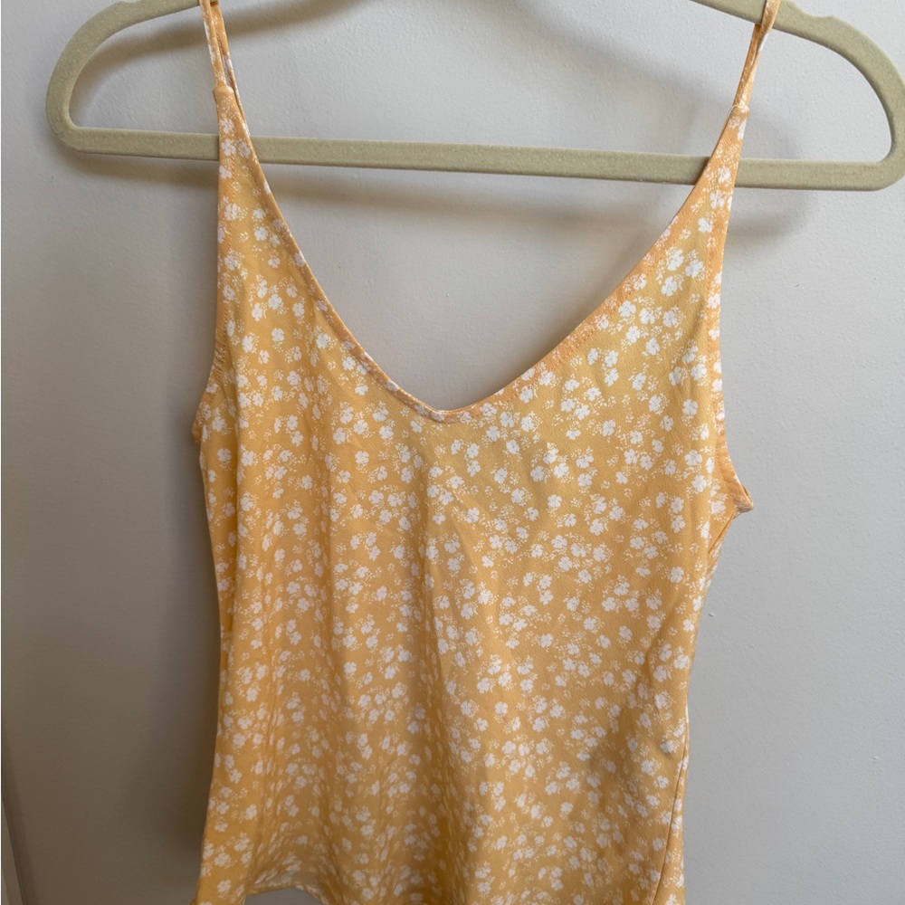 Floral Yellow Camisole Top